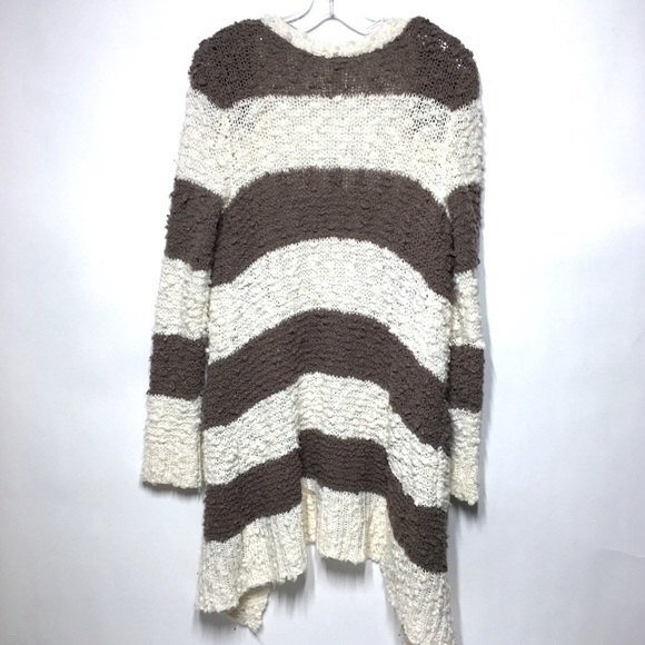 Free People Rugby Stripe Long Cardigan Medium - Picture 6 of 8